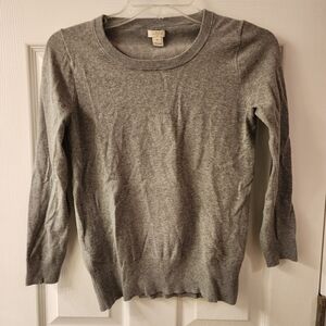 J. Crew Classic Gray Crew Neck Sweater